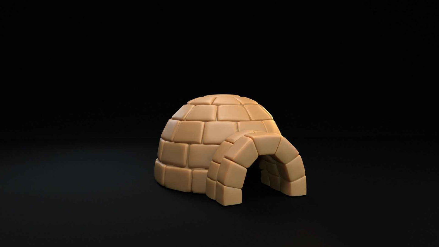 Igloo | Dragon Trappers Lodge | Winter Advent Calendar | 32mm Scale Resin Printed Tabletop RPG Terrain For DND 5E and One Page Rules