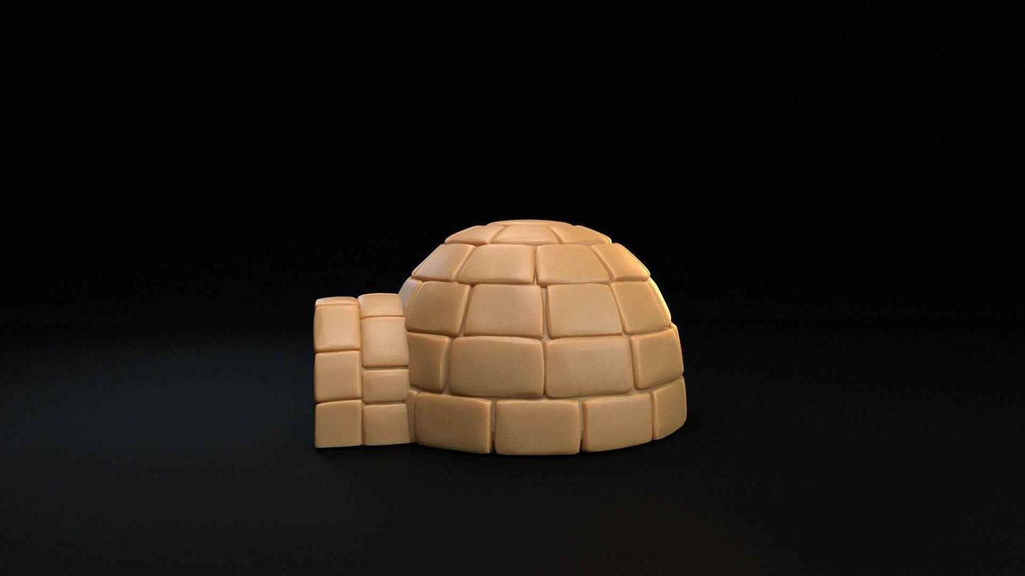 Igloo | Dragon Trappers Lodge | Winter Advent Calendar | 32mm Scale Resin Printed Tabletop RPG Terrain For DND 5E and One Page Rules