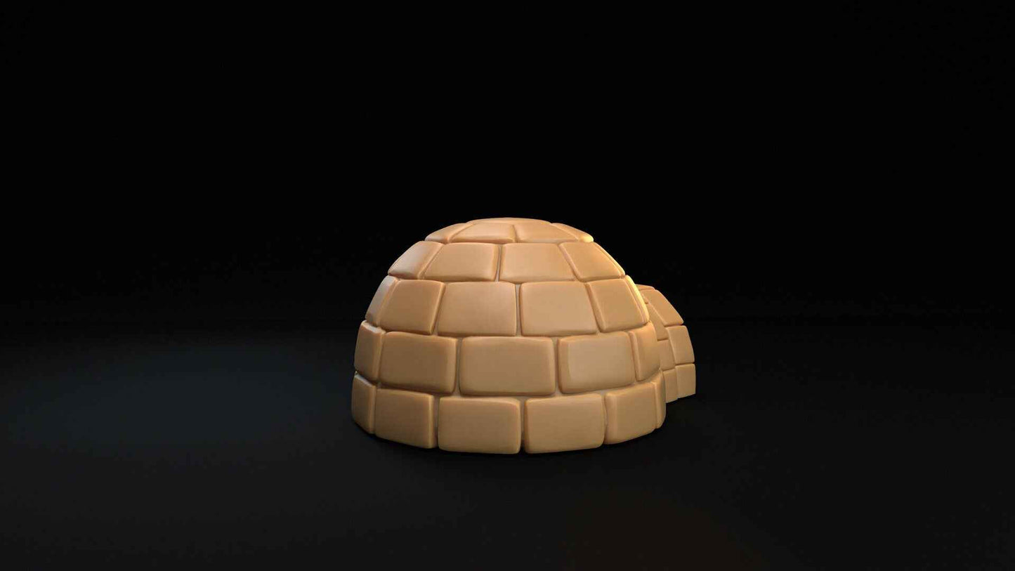 Igloo | Dragon Trappers Lodge | Winter Advent Calendar | 32mm Scale Resin Printed Tabletop RPG Terrain For DND 5E and One Page Rules