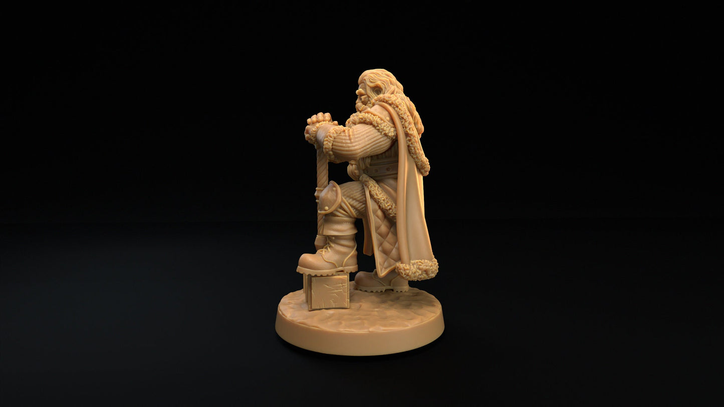 Santa | Dragon Trappers Lodge | Winter Advent Calendar | 32mm Scale Resin Printed Tabletop RPG Figure For DND 5E and OPR