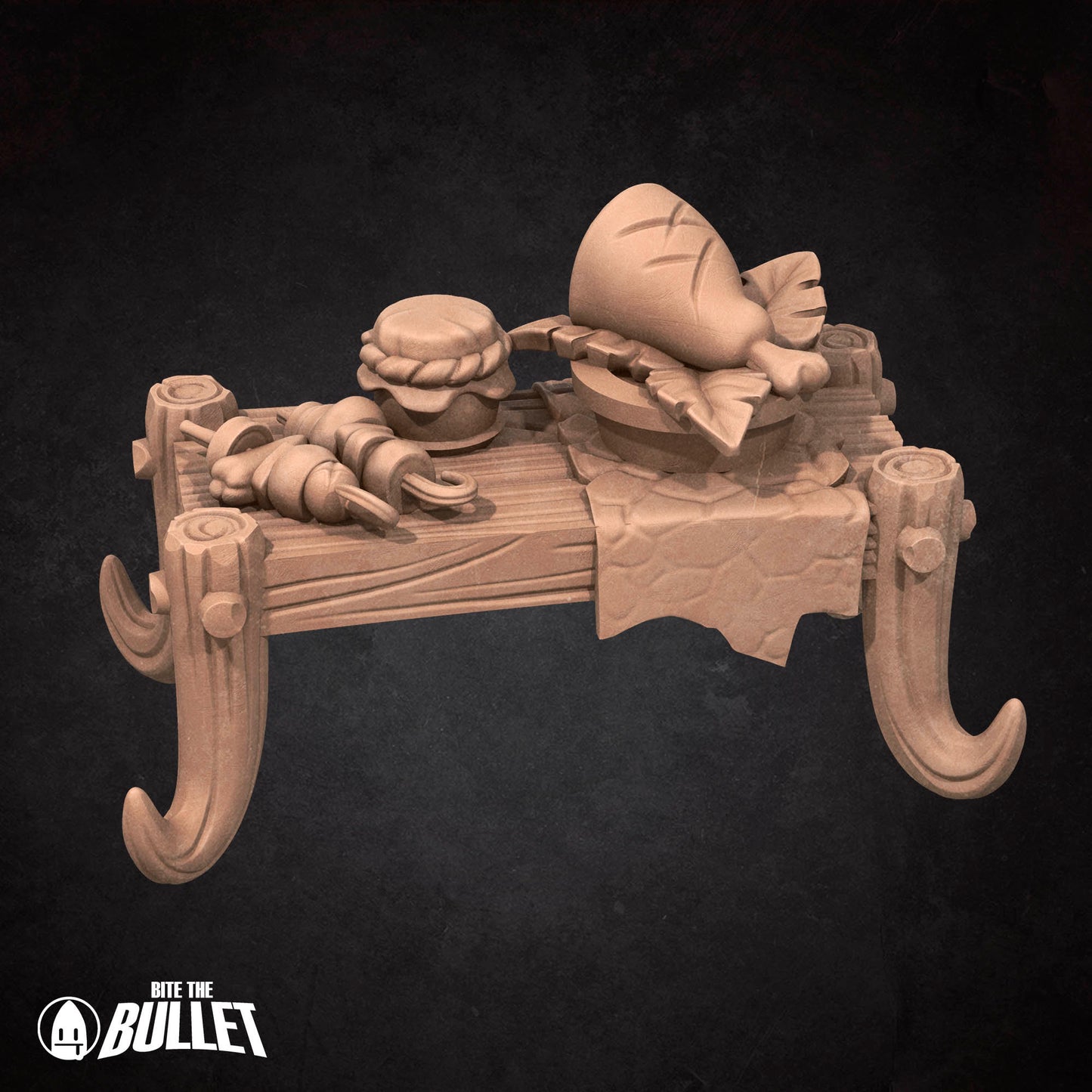 Kitchen Set | Bite The Bullet | Bullet Town Fishing Village | 35mm Scale Resin Printed Tabletop RPG Miniature Figures For DND 5E
