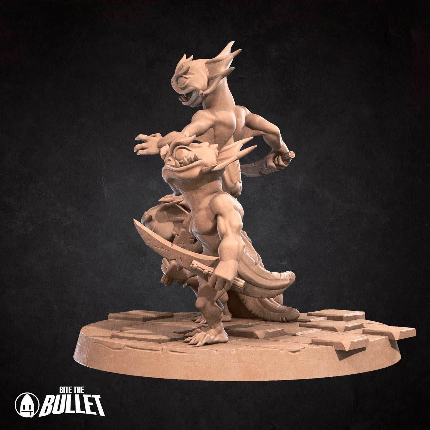 Axolotl Bandit Bros | Bite The Bullet | Bullet Town Fishing Village | 35mm Scale Resin Printed Tabletop RPG Miniature Figures For DND 5E