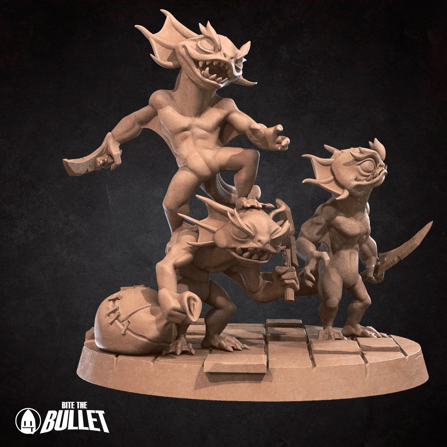 Axolotl Bandit Bros | Bite The Bullet | Bullet Town Fishing Village | 35mm Scale Resin Printed Tabletop RPG Miniature Figures For DND 5E