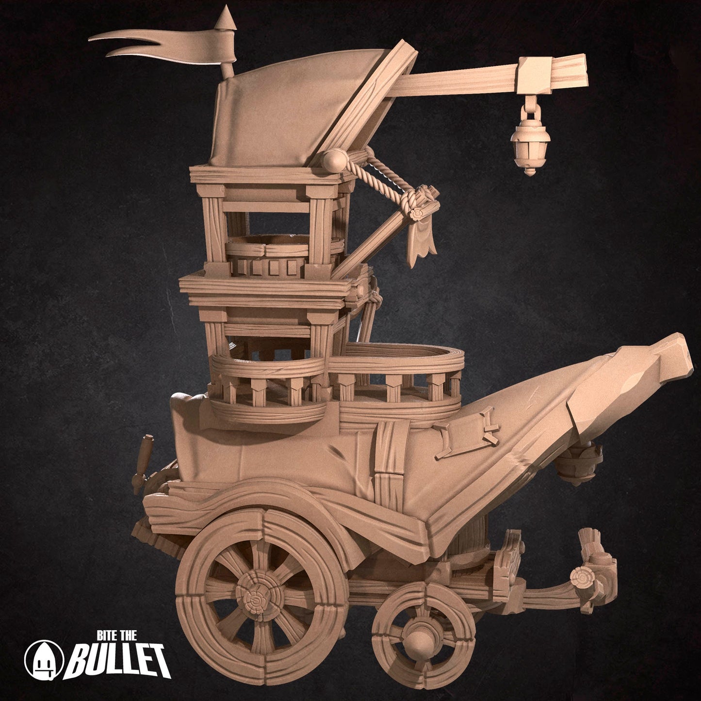 Mead Cart | Bite The Bullet | Bullet Town Fishing Village | 35mm Scale Resin Printed Tabletop RPG Miniature Figures For DND 5E