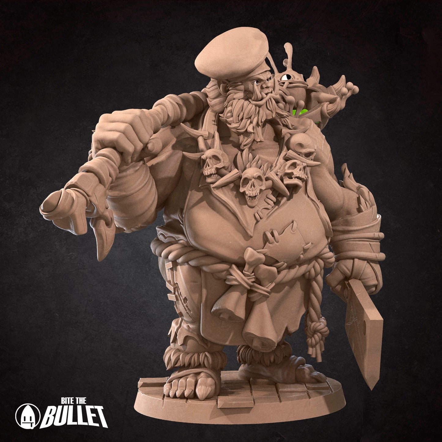 Ogre Chef | Bite The Bullet | Bullet Town Fishing Village | 35mm Scale Resin Printed Tabletop RPG Miniature Figures For DND 5E