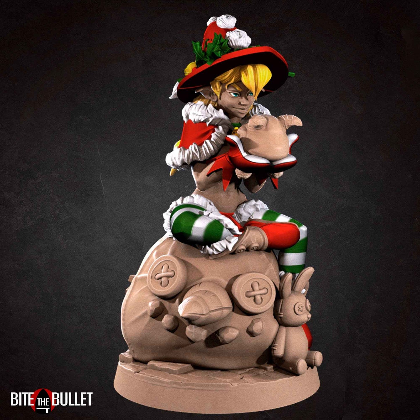 Jingle | NSFW Option | Bite The Bullet | Bullet Town Christmas | 35mm Scale Resin Printed Tabletop RPG Miniature Figures For DND 5E