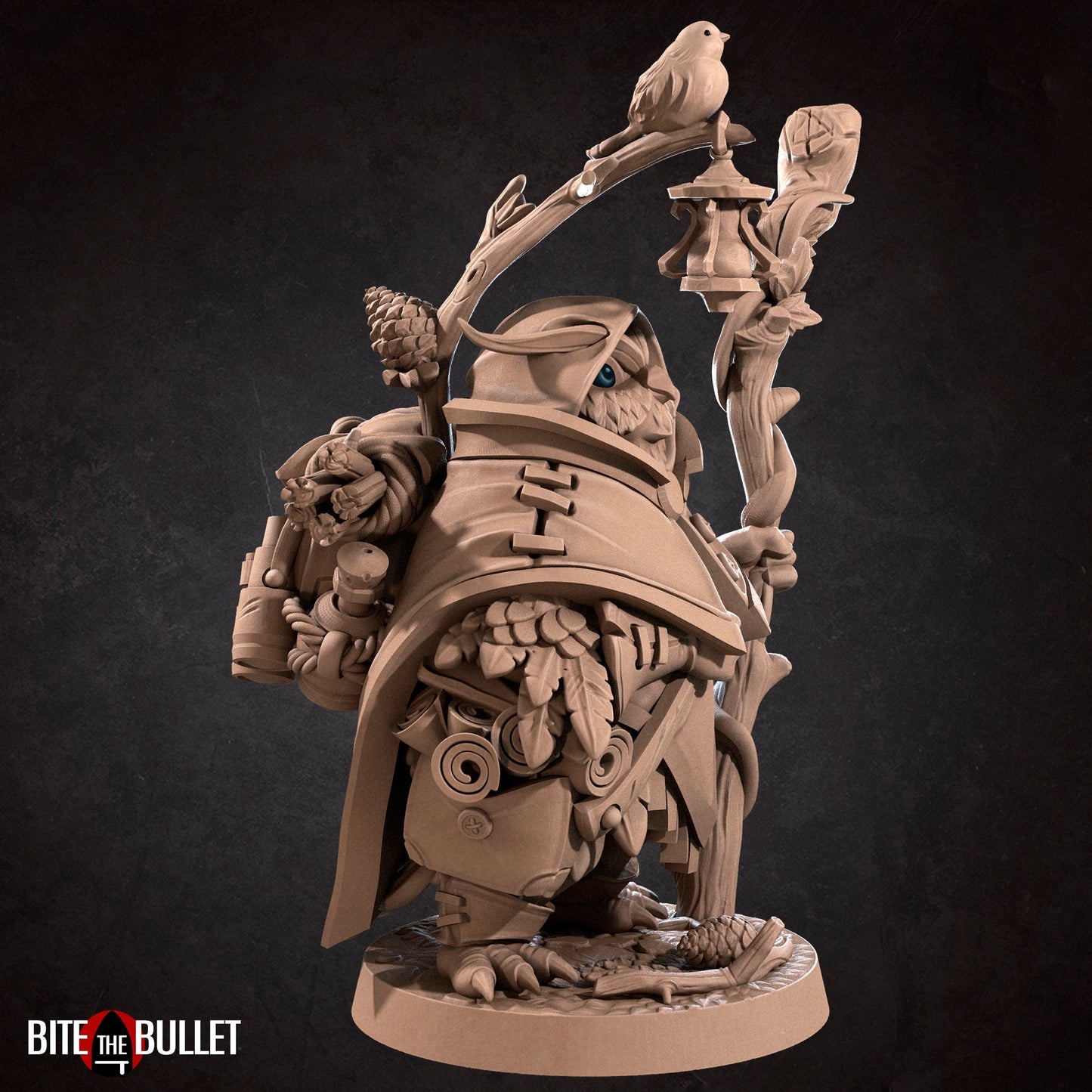 Forest Keeper Owlfolk | Bite The Bullet | Bullet Town Christmas | 35mm Scale Resin Printed Tabletop RPG Miniature Figures For DND 5E