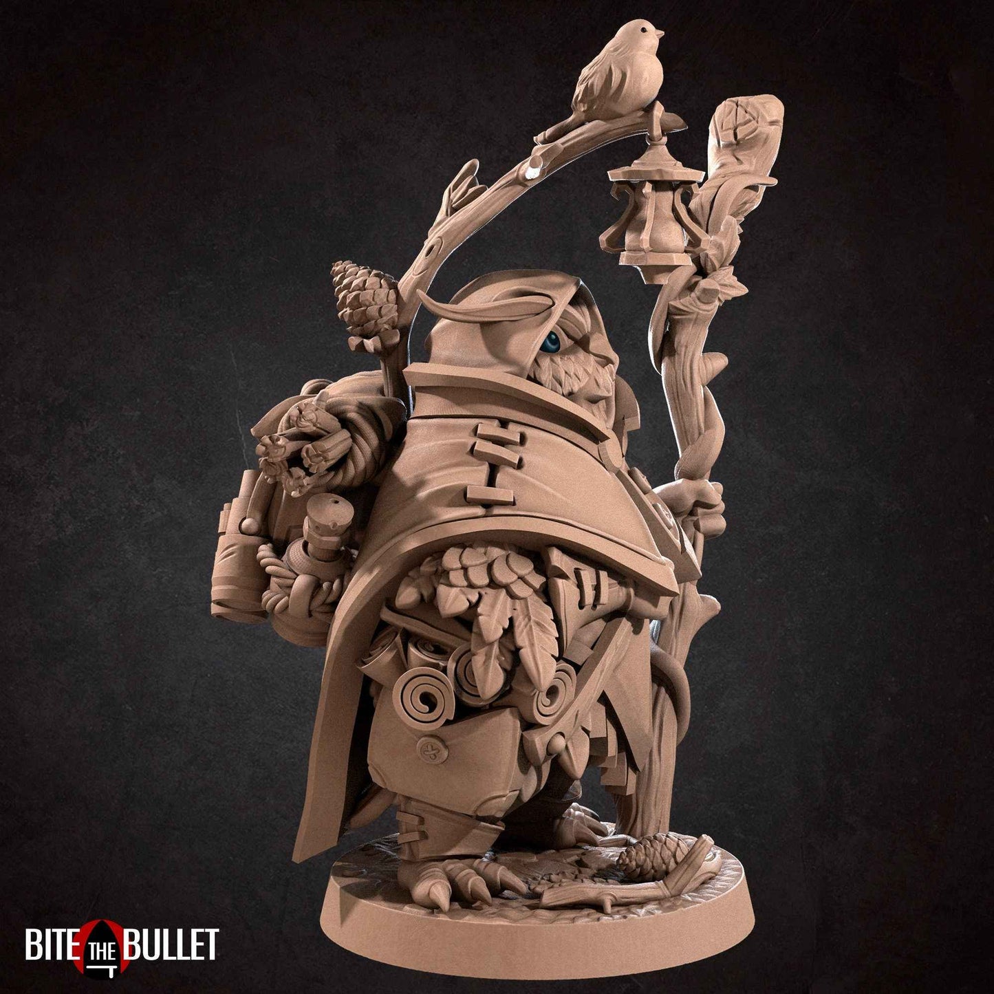 Forest Keeper Owlfolk | Bite The Bullet | Bullet Town Christmas | 35mm Scale Resin Printed Tabletop RPG Miniature Figures For DND 5E
