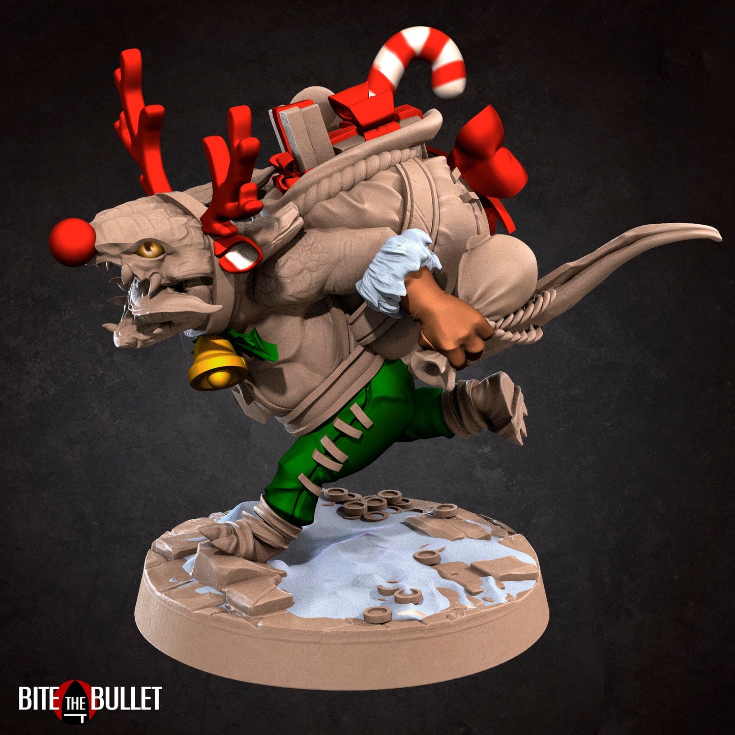 Christmas Kobold Set | Bite The Bullet | Bullet Town Christmas | 35mm Scale Resin Printed Tabletop RPG Miniature Figures For DND 5E
