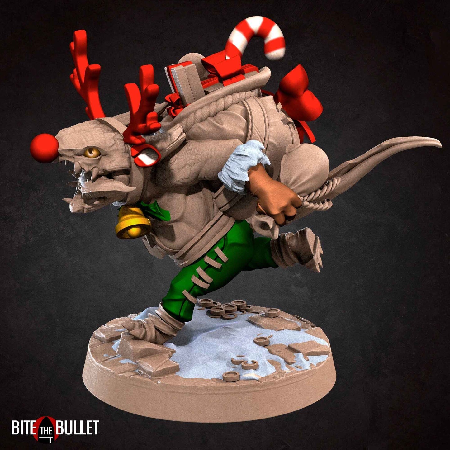 Christmas Kobold Set | Bite The Bullet | Bullet Town Christmas | 35mm Scale Resin Printed Tabletop RPG Miniature Figures For DND 5E