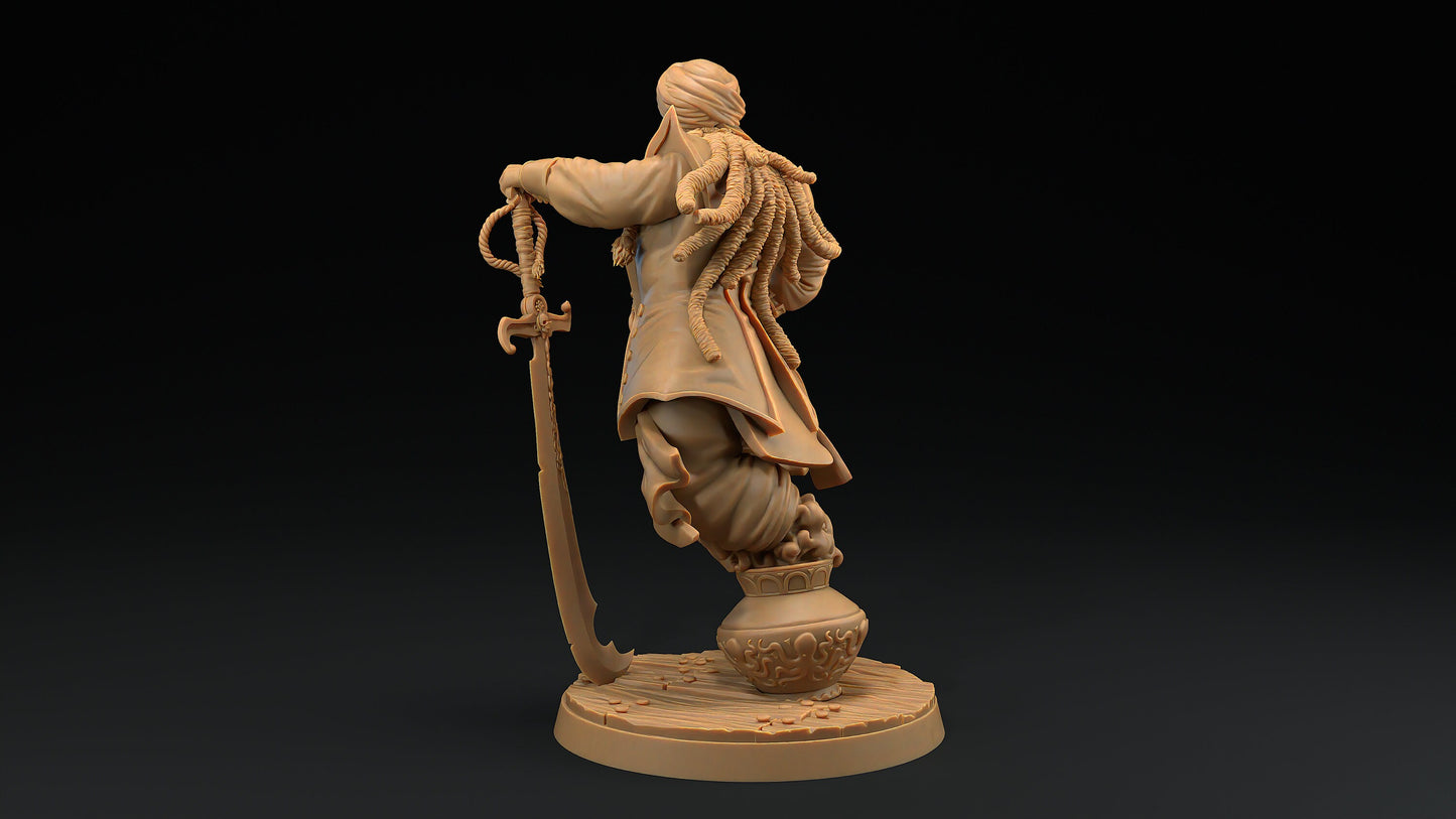Dread Captain Zayyim, The Wishless | Dragon Trappers Lodge | Hunt for The Last Sea Angel | 32mm Scale Resin Printed TTRPG Figure For DND