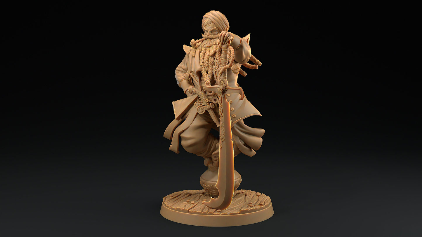 Dread Captain Zayyim, The Wishless | Dragon Trappers Lodge | Hunt for The Last Sea Angel | 32mm Scale Resin Printed TTRPG Figure For DND