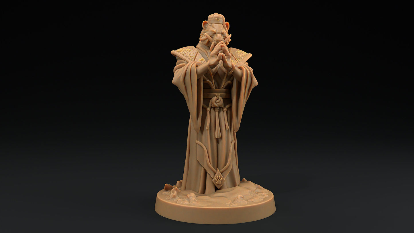 Jiao, The Paw Clan Boss | Dragon Trappers Lodge | Hero Hunters Lodge | 32mm Scale Resin Printed Tabletop RPG Figure For DND and TTRPGs