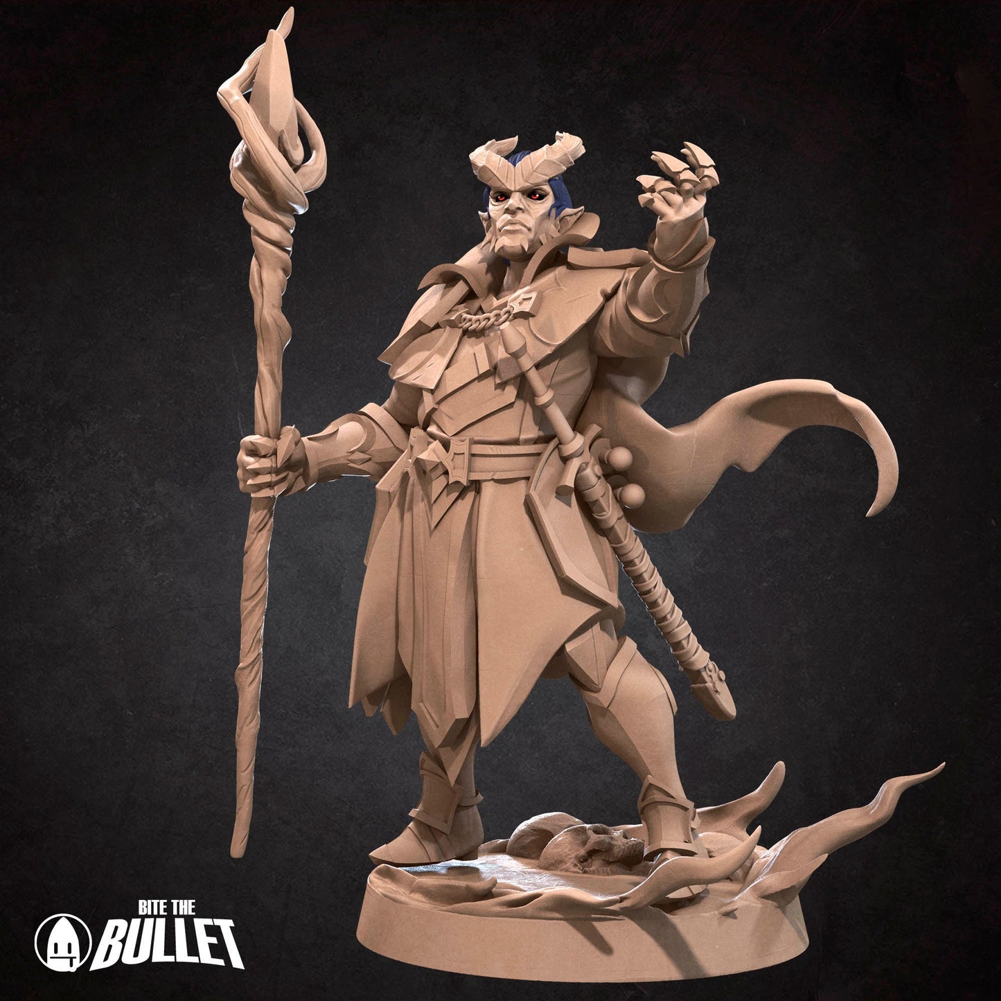 Tiefling Warlock | Bite The Bullet | 35mm Scale | Resin Printed Tabletop RPG Miniature Figures | DND | 5E