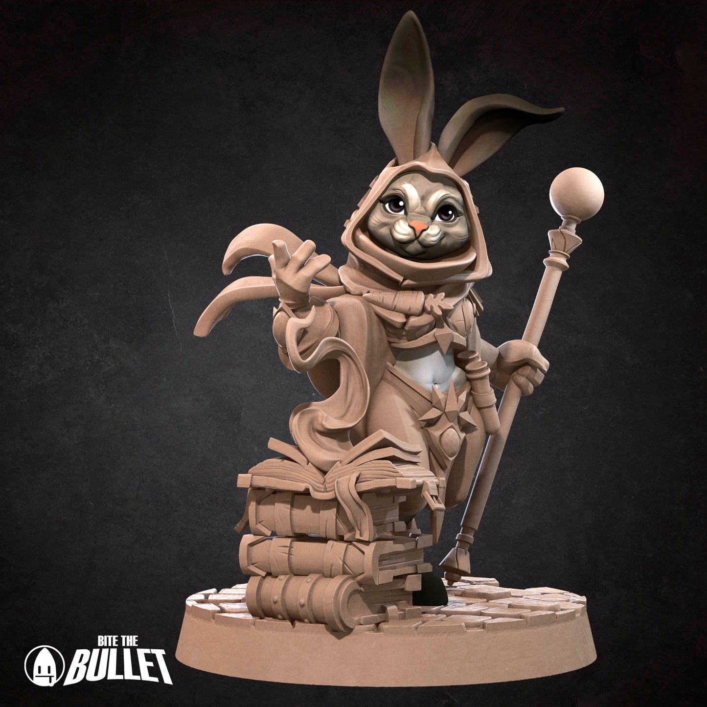 Harengon Wizard | Bite The Bullet | 35mm Scale | Resin Printed Tabletop RPG Miniature Figures | DND | 5E