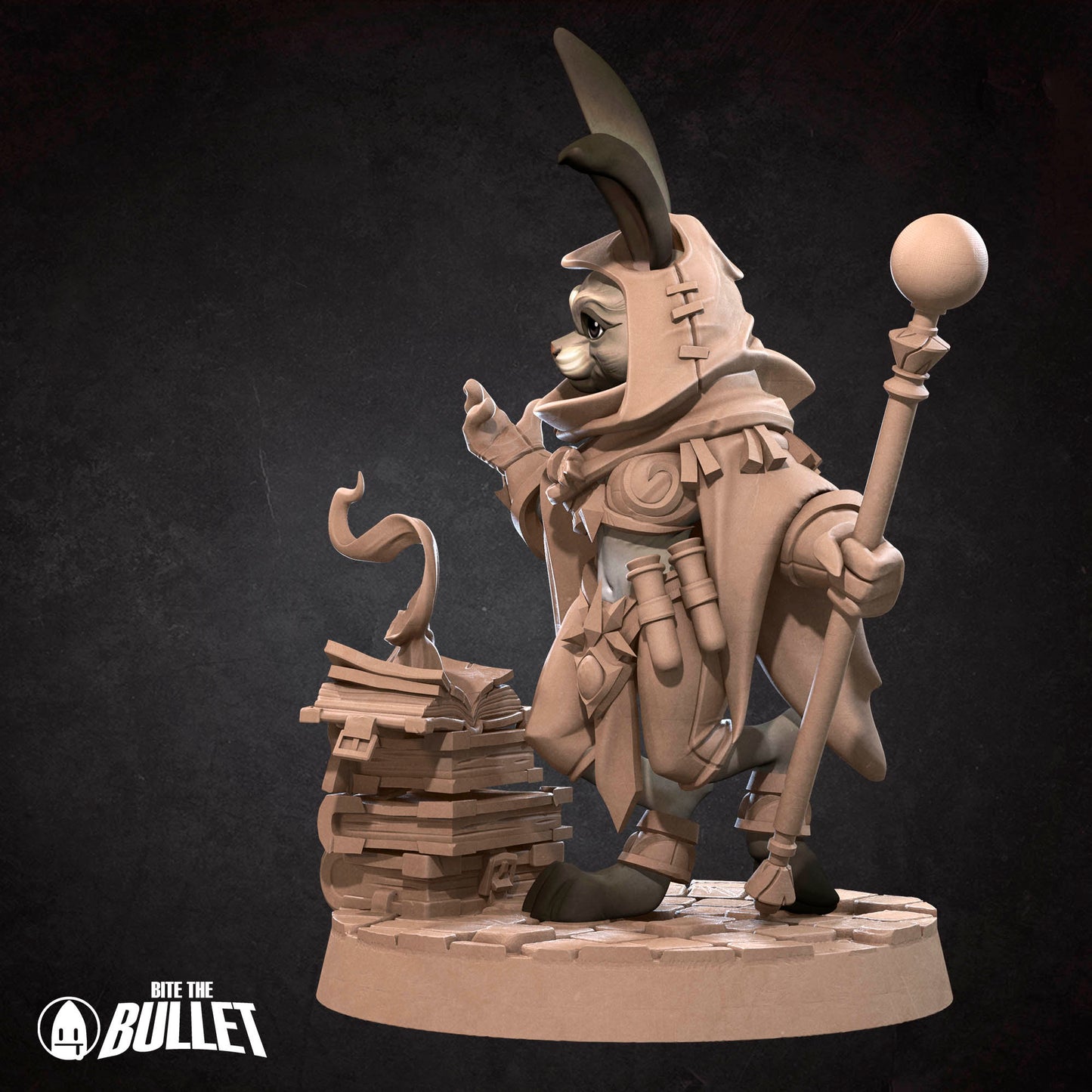 Harengon Wizard | Bite The Bullet | 35mm Scale | Resin Printed Tabletop RPG Miniature Figures | DND | 5E