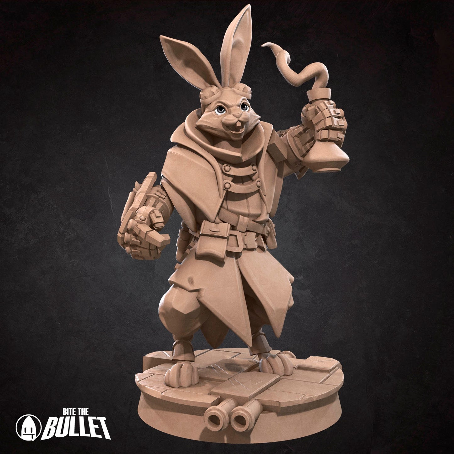 Harengon Artificer | Bite The Bullet | 35mm Scale | Resin Printed Tabletop RPG Miniature Figures | DND | 5E