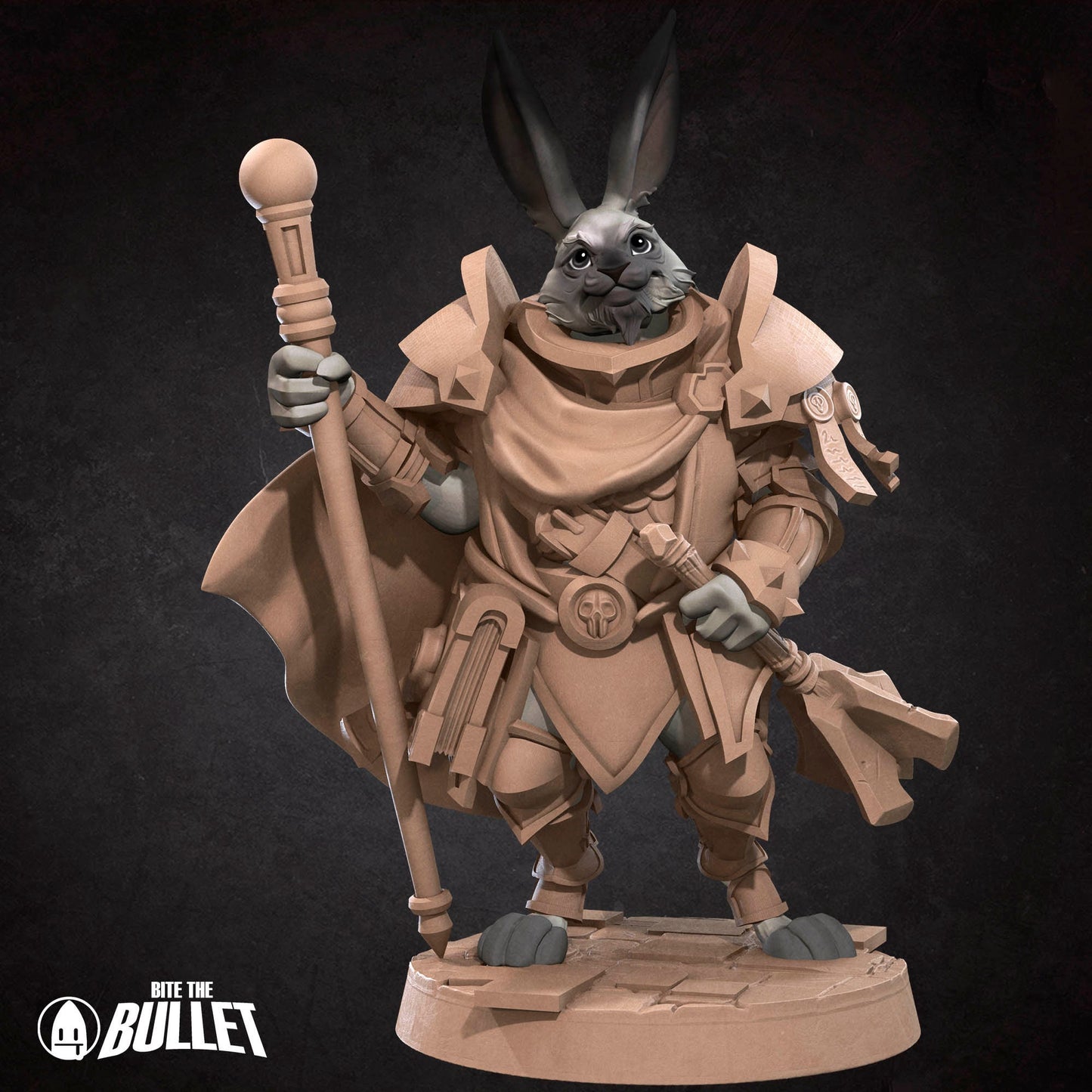 Harengon Cleric | Bite The Bullet | 35mm Scale | Resin Printed Tabletop RPG Miniature Figures | DND | 5E