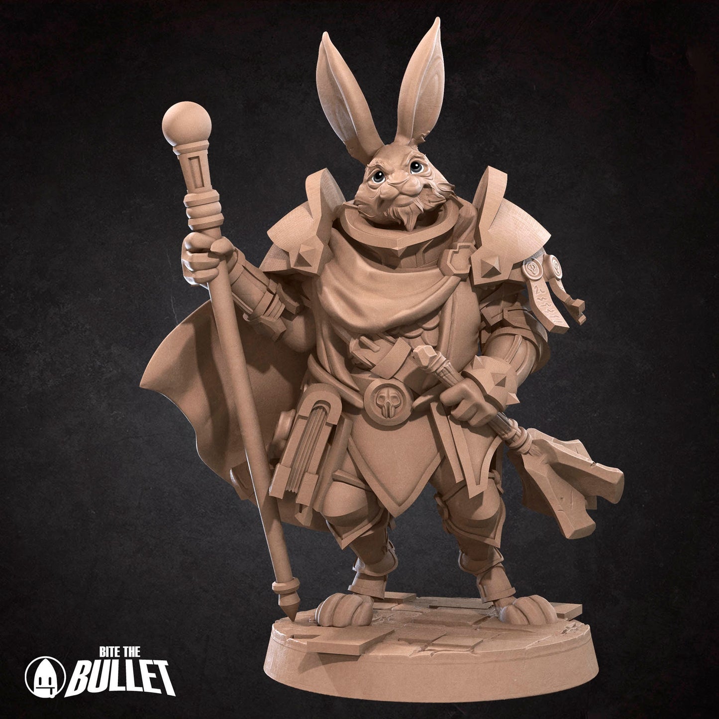 Harengon Cleric | Bite The Bullet | 35mm Scale | Resin Printed Tabletop RPG Miniature Figures | DND | 5E