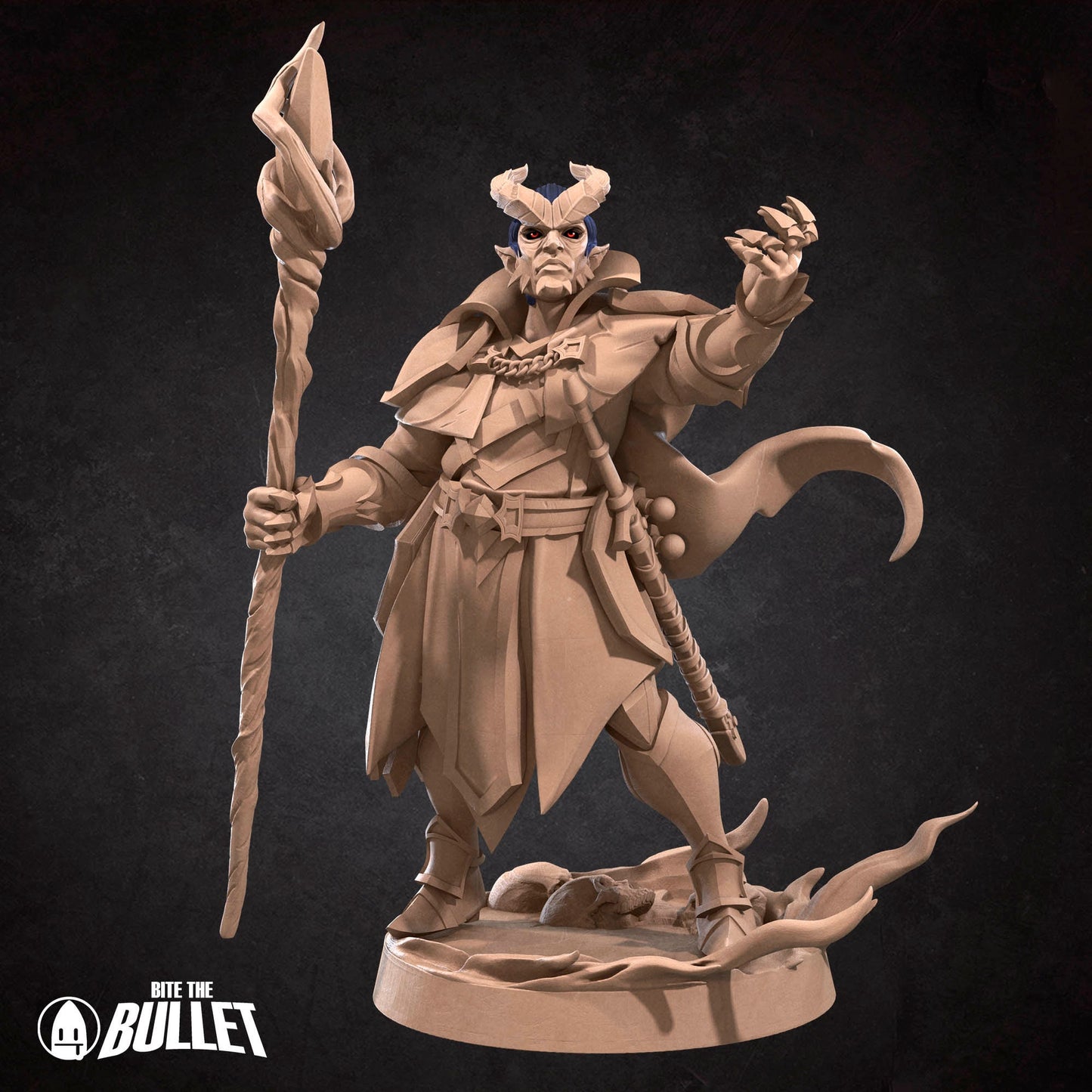 Tiefling Warlock | Bite The Bullet | 35mm Scale | Resin Printed Tabletop RPG Miniature Figures | DND | 5E