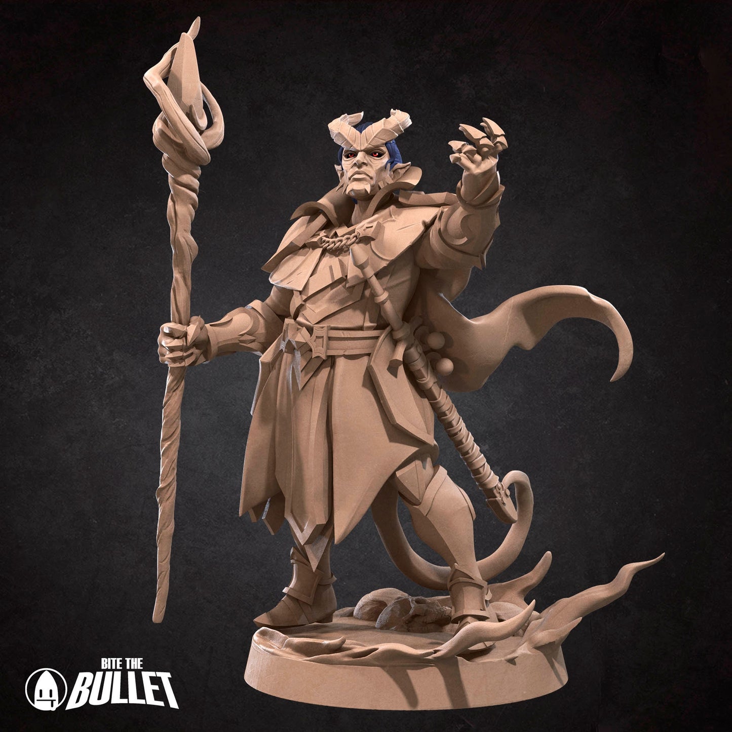 Tiefling Warlock | Bite The Bullet | 35mm Scale | Resin Printed Tabletop RPG Miniature Figures | DND | 5E