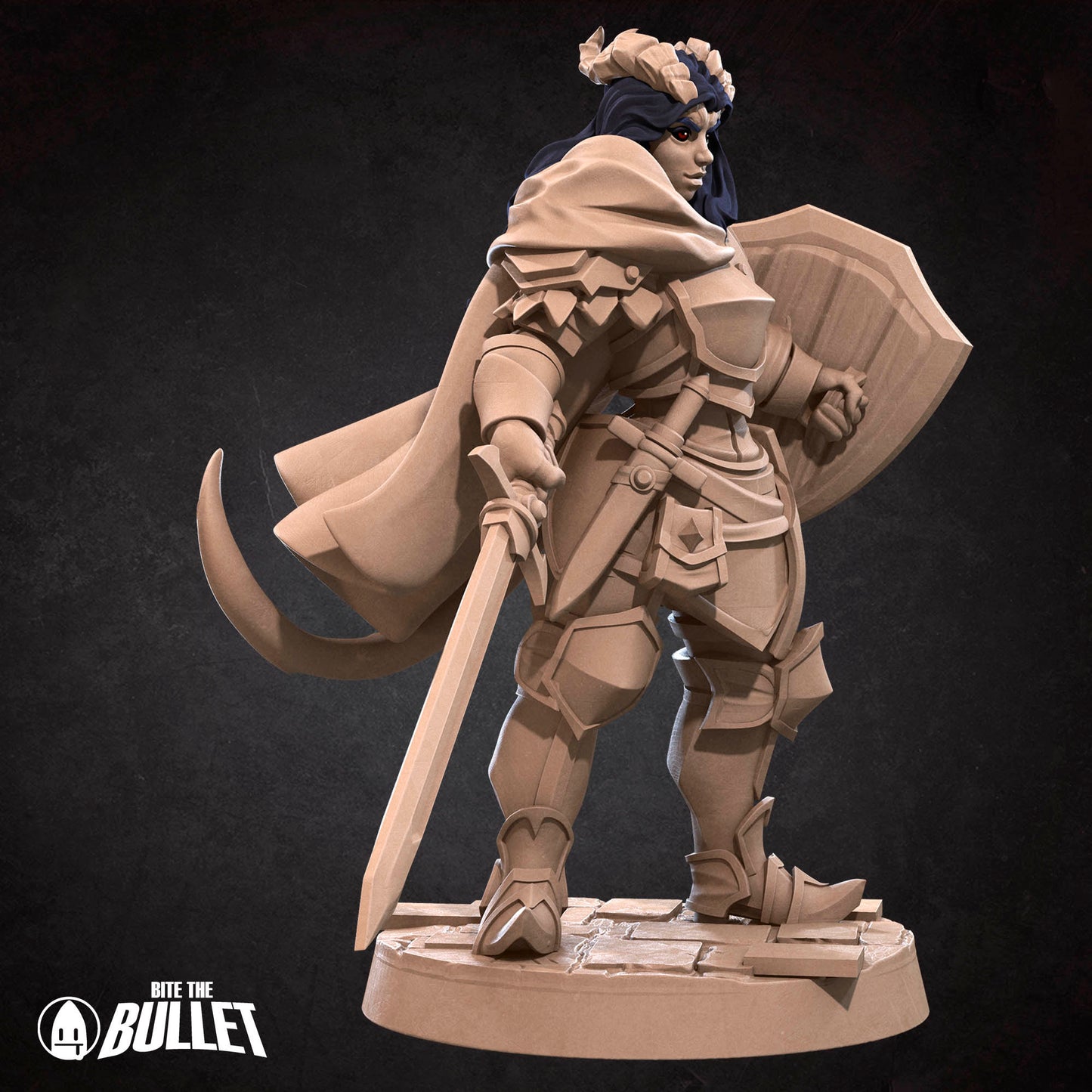 Tiefling Paladin | Bite The Bullet | 35mm Scale | Resin Printed Tabletop RPG Miniature Figures | DND | 5E
