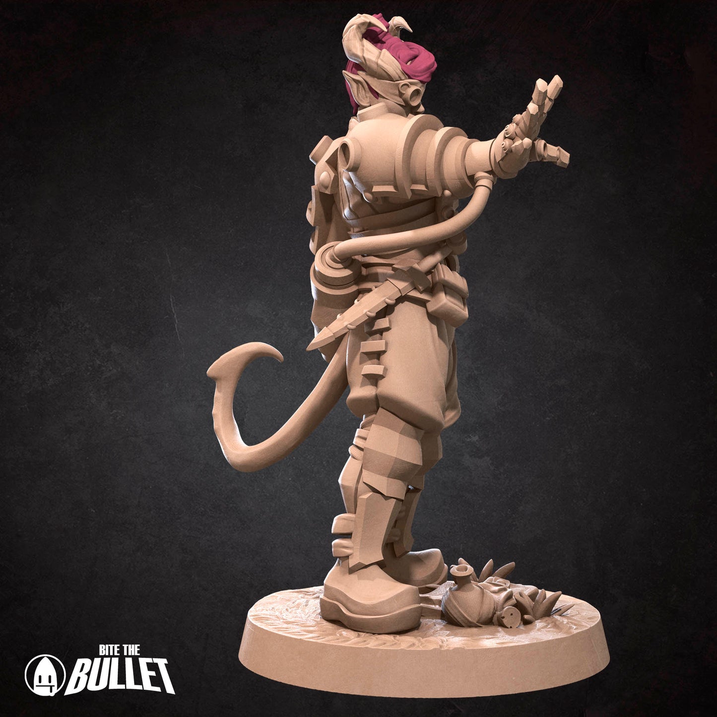 Tiefling Artificer | Bite The Bullet | 35mm Scale | Resin Printed Tabletop RPG Miniature Figures | DND | 5E
