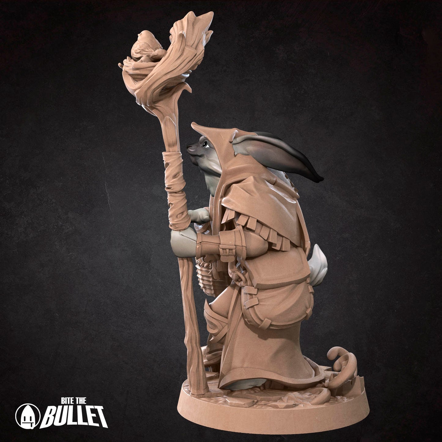 Harengon Druid | Bite The Bullet | 35mm Scale | Resin Printed Tabletop RPG Miniature Figures | DND | 5E