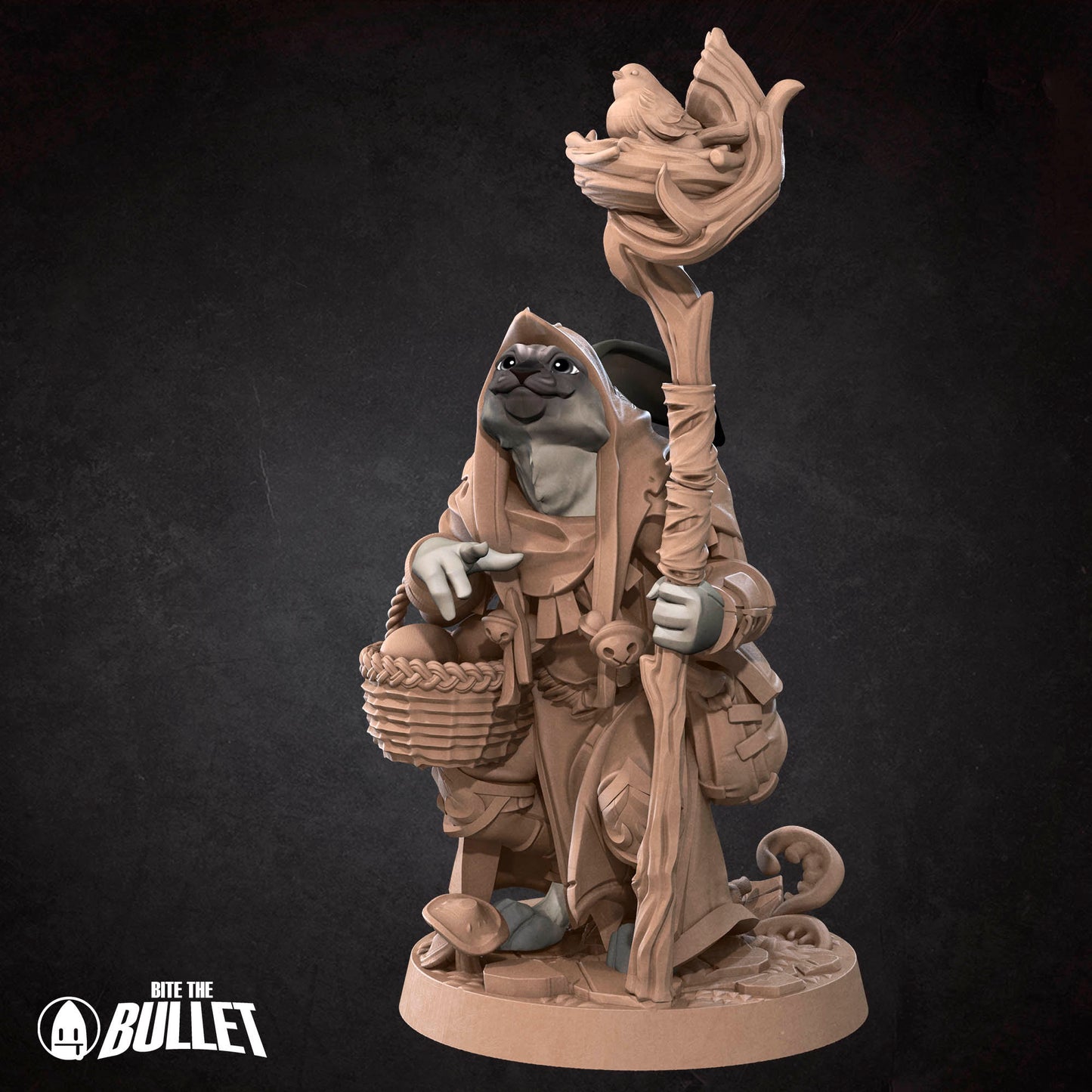 Harengon Druid | Bite The Bullet | 35mm Scale | Resin Printed Tabletop RPG Miniature Figures | DND | 5E