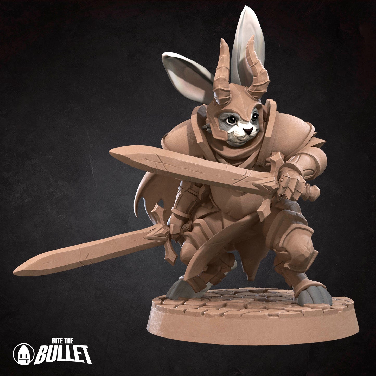 Harengon Warrior | Bite The Bullet | 35mm Scale | Resin Printed Tabletop RPG Miniature Figures | DND | 5E