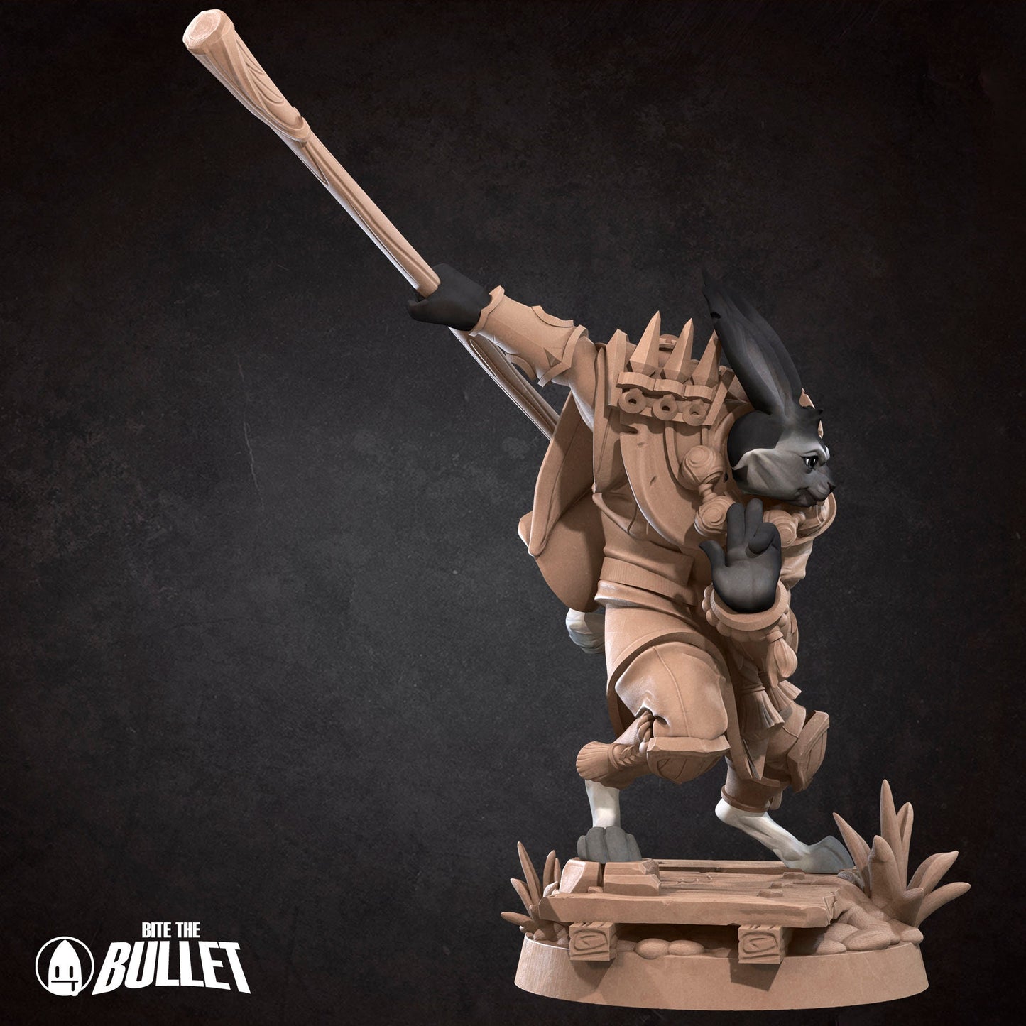 Harengon Monk | Bite The Bullet | 35mm Scale | Resin Printed Tabletop RPG Miniature Figures | DND | 5E