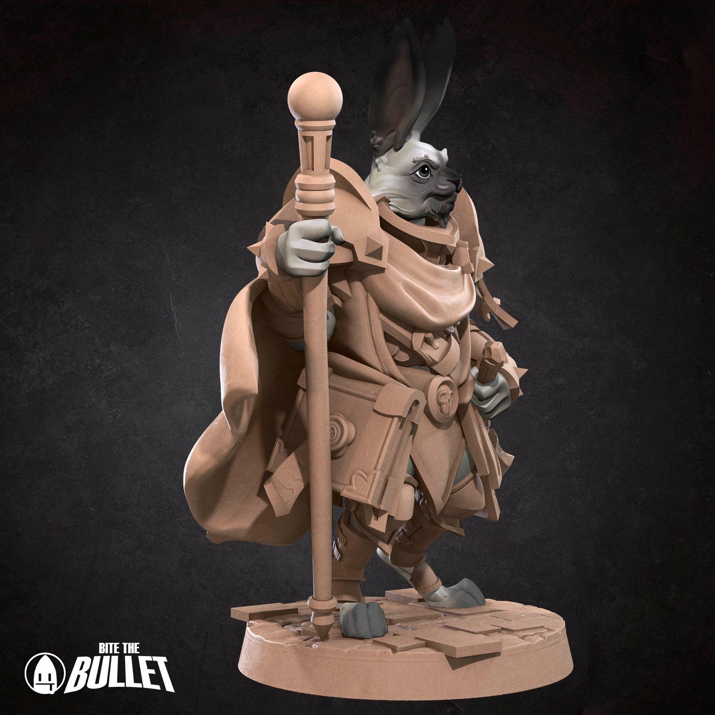 Harengon Cleric | Bite The Bullet | 35mm Scale | Resin Printed Tabletop RPG Miniature Figures | DND | 5E