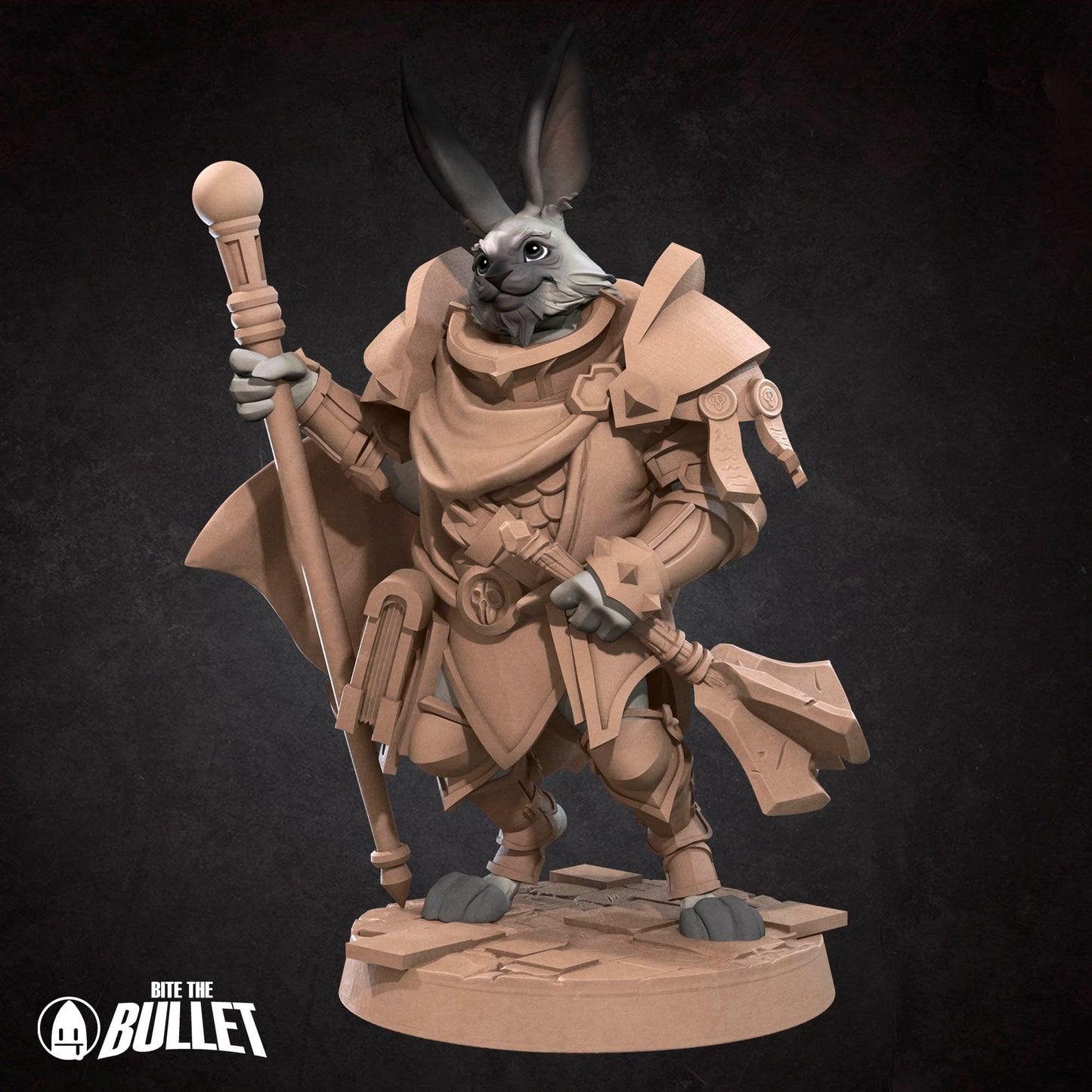 Harengon Cleric | Bite The Bullet | 35mm Scale | Resin Printed Tabletop RPG Miniature Figures | DND | 5E