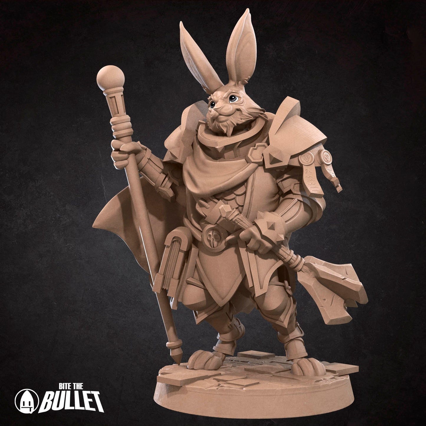Harengon Cleric | Bite The Bullet | 35mm Scale | Resin Printed Tabletop RPG Miniature Figures | DND | 5E