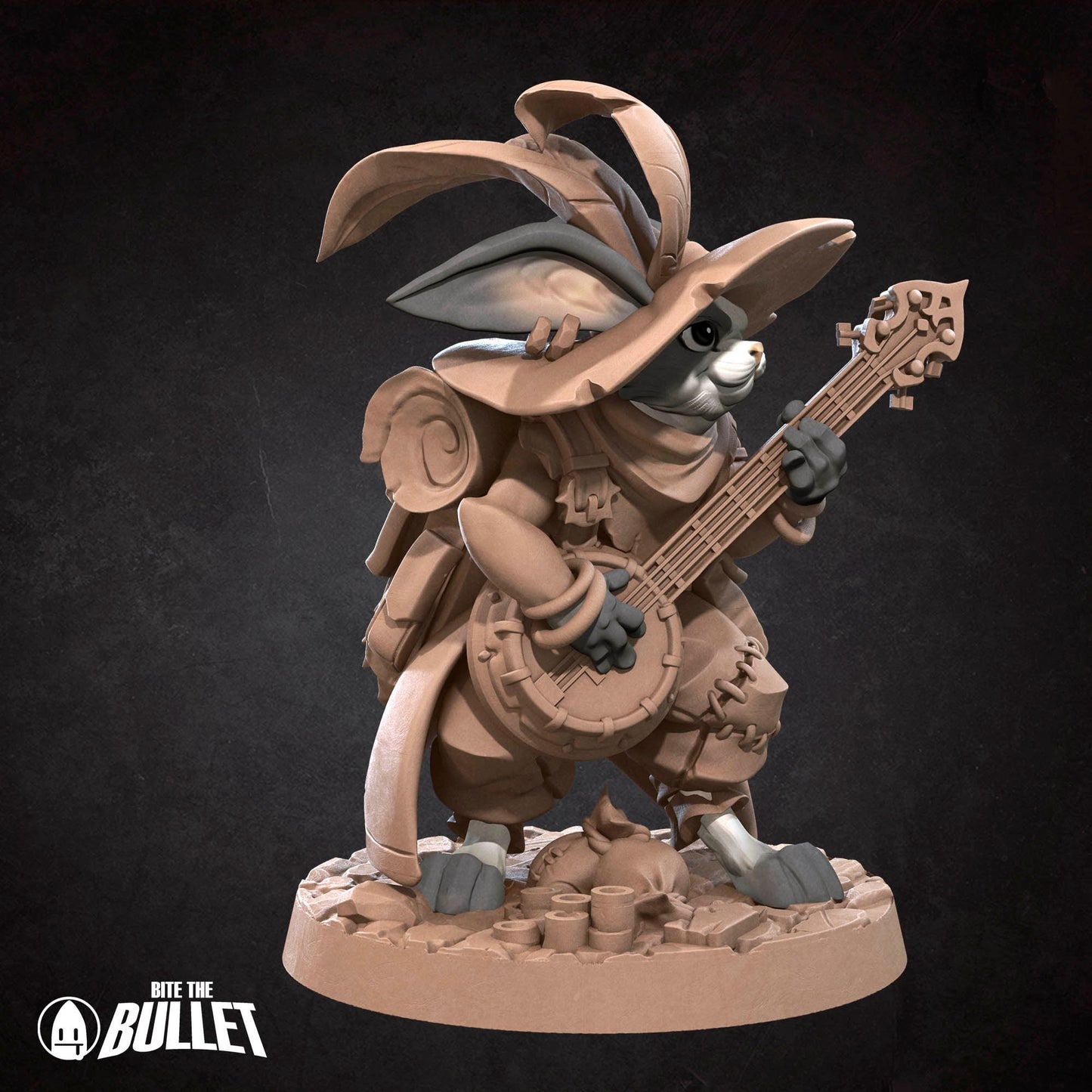 Harengon Bard | Bite The Bullet | 35mm Scale | Resin Printed Tabletop RPG Miniature Figures | DND | 5E