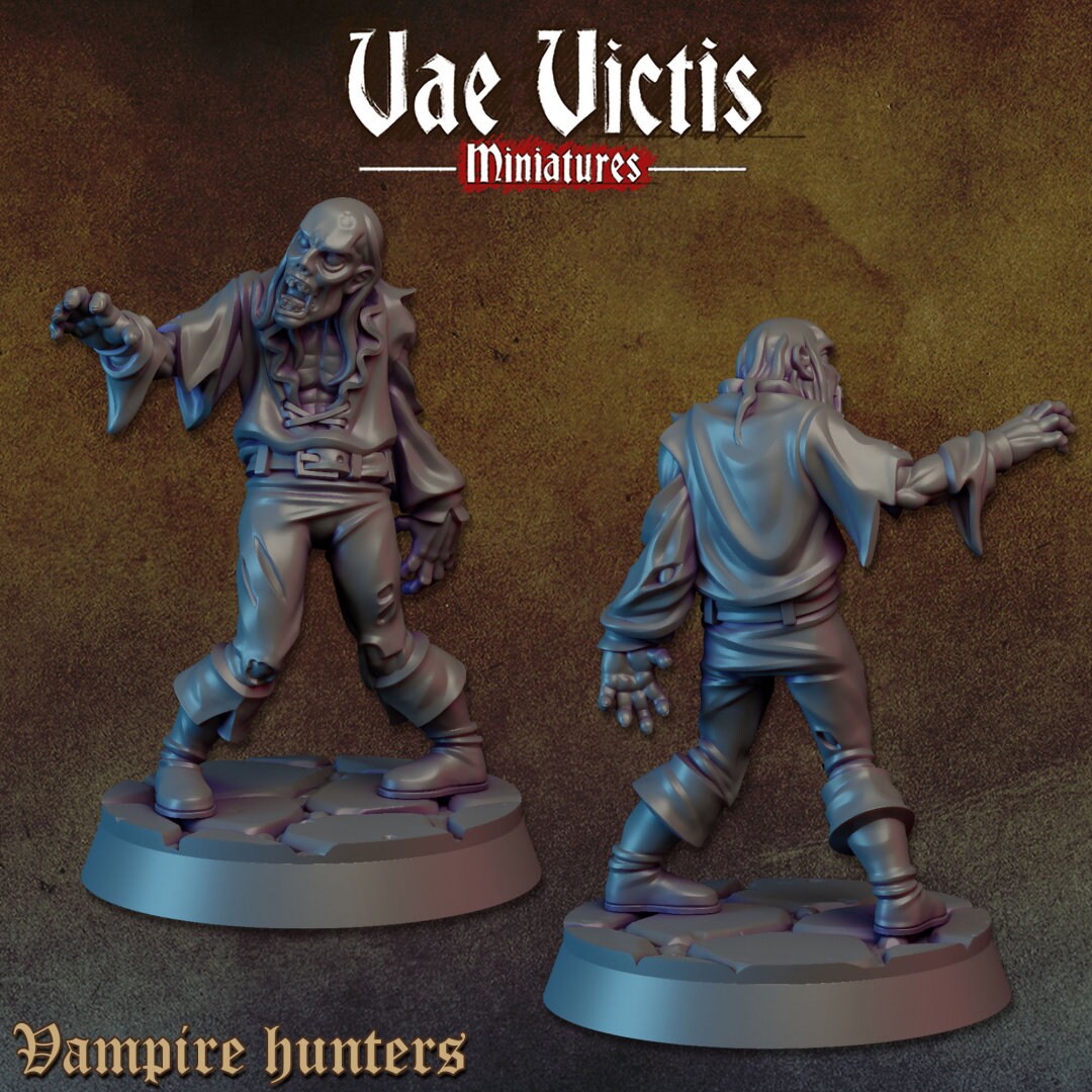 Undead Villager | Vae Victis Miniatures | 32mm Scale Resin Printed Tabletop RPG Figures for Tabletop Roleplaying or Wargaming