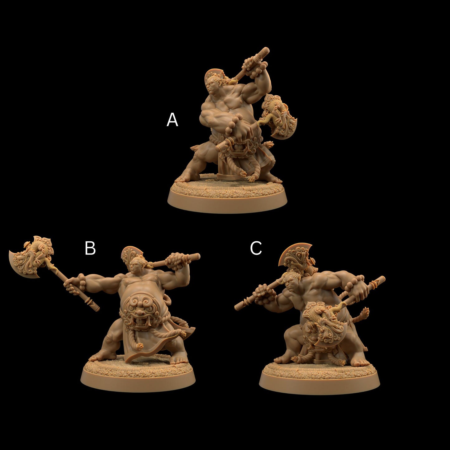 Sumo Set | Dragon Trappers Lodge | Chosen Of The Kami | 32mm Scale Resin Printed Tabletop RPG Figure For DND