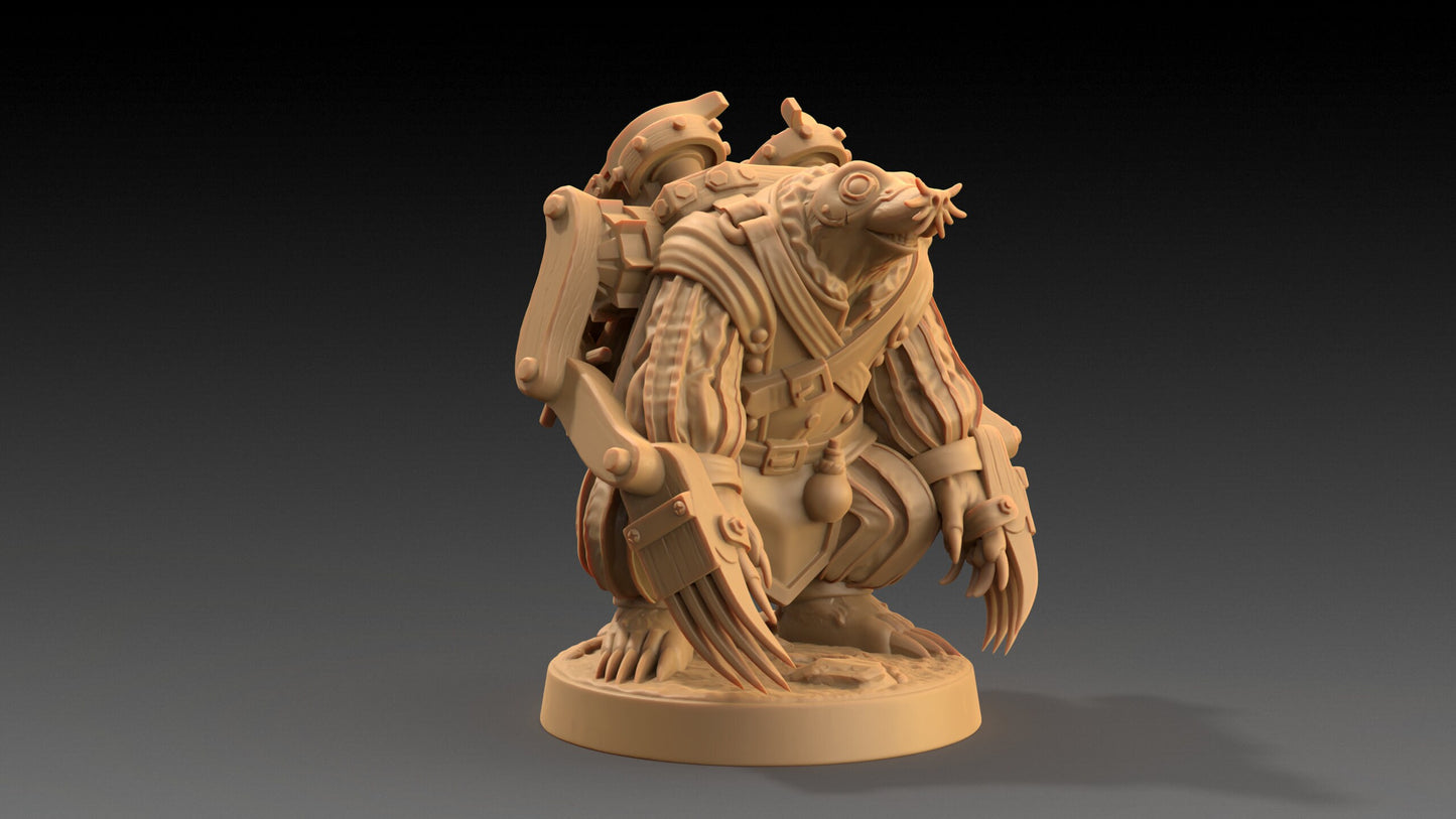 Guliver Trundleford, Mole Genius | Dragon Trappers Lodge | The Critterfolk of Bluewoods Barrows | 32mm Resin Printed TTRPG Figure For DND