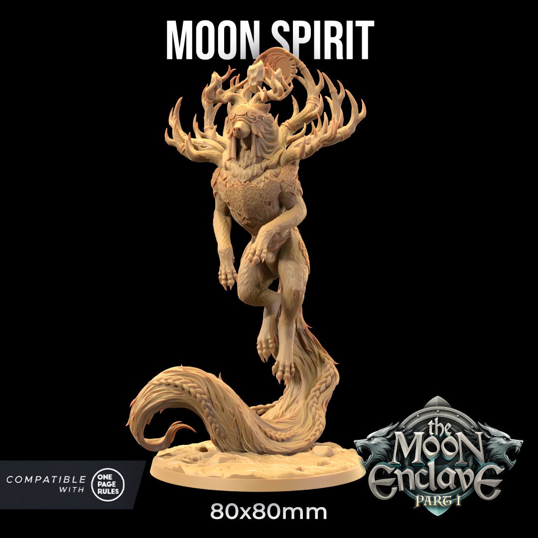 Moon Spirit | Dragon Trappers Lodge | The Moon Enclave | 32mm Scale Resin Printed Tabletop RPG Figure For DND