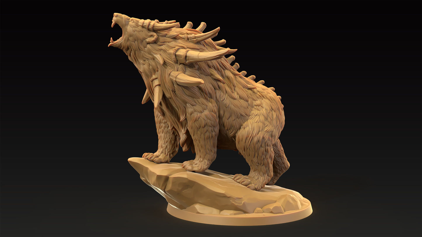 Dire Bear | Dragon Trappers Lodge | Journey Through The Direlands | 32mm Scale Resin Printed Tabletop RPG Figure For DND