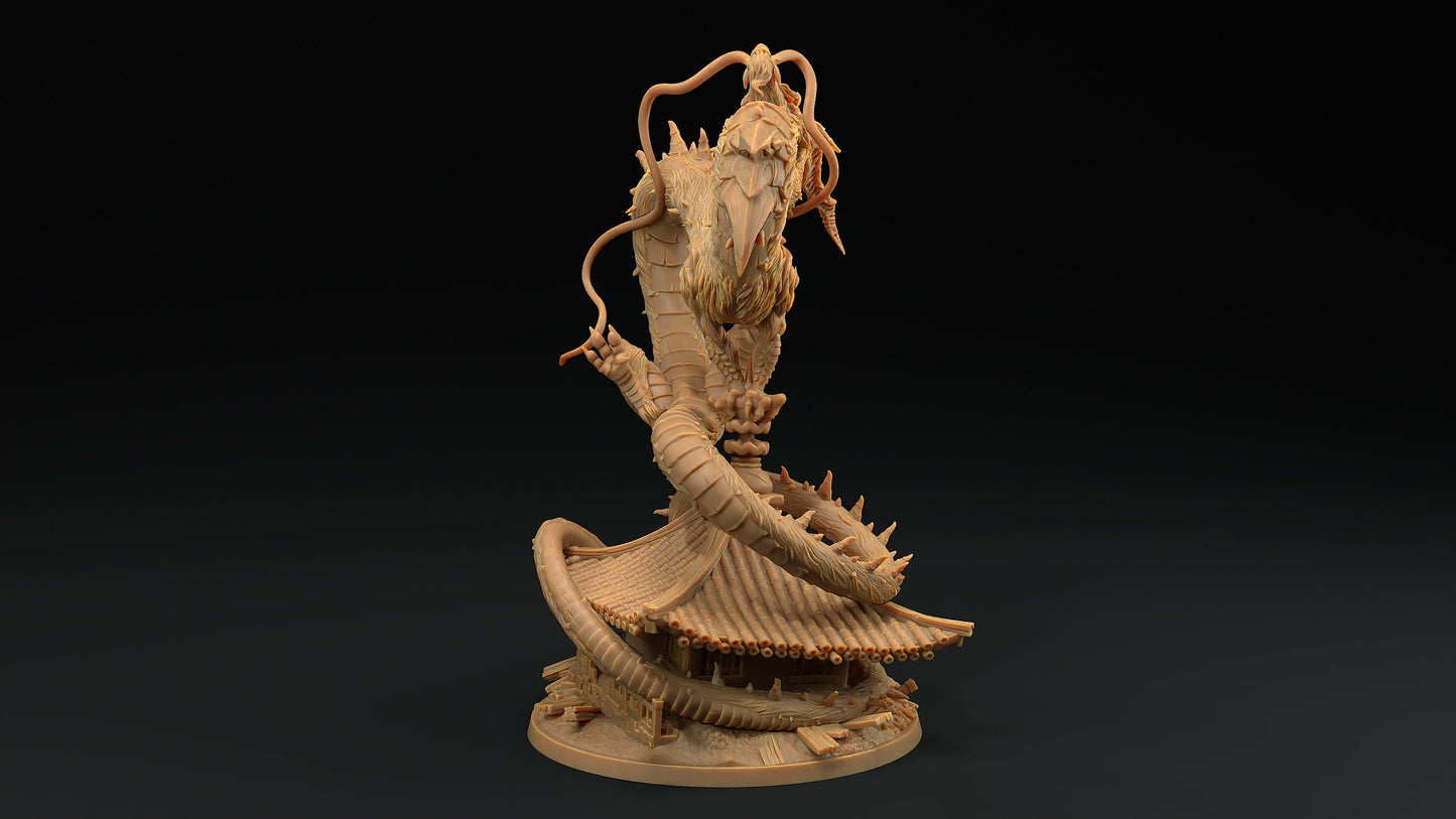 Large Wind Dragon | Dragon Trappers Lodge | Chosen Of The Kami | 32mm Scale Resin Printed Tabletop RPG Figure For DND