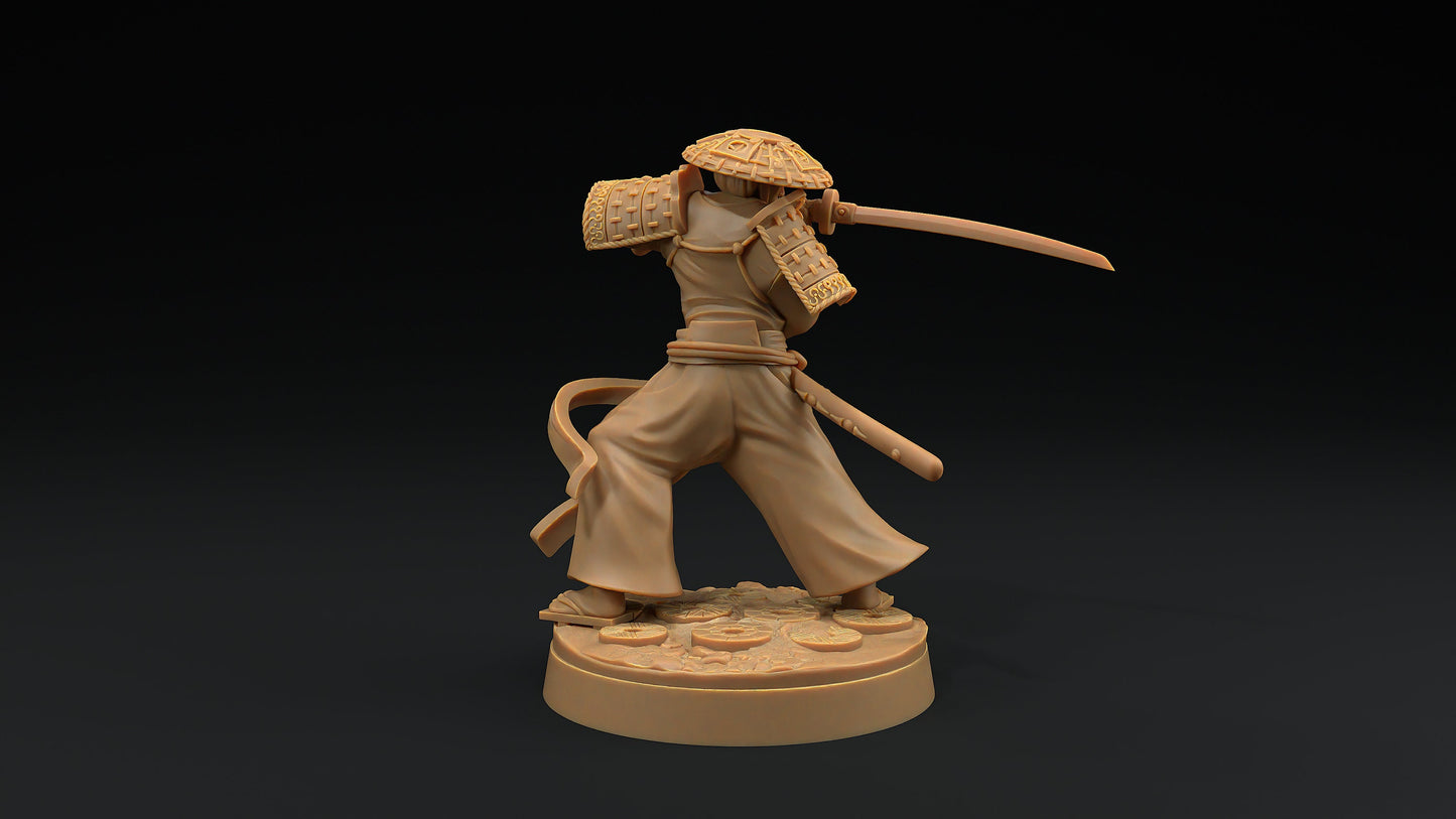 Sword Master Set | Dragon Trappers Lodge | Chosen Of The Kami | 32mm Scale Resin Printed Tabletop RPG Figure For DND