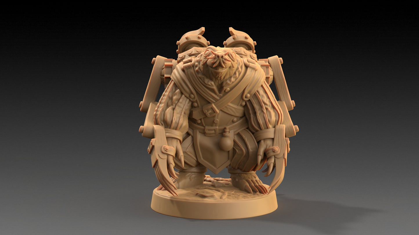 Guliver Trundleford, Mole Genius | Dragon Trappers Lodge | The Critterfolk of Bluewoods Barrows | 32mm Resin Printed TTRPG Figure For DND
