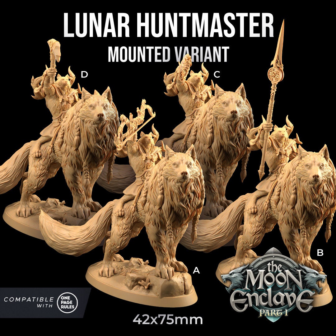Lunar Huntmaster | Dragon Trappers Lodge | The Moon Enclave | 32mm Scale Resin Printed Tabletop RPG Figure For DND