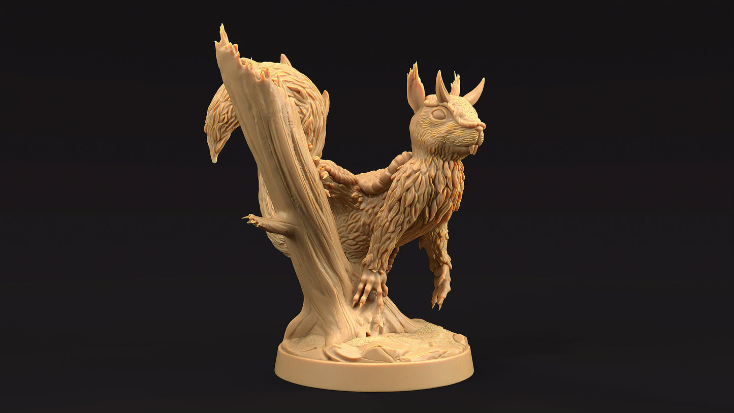 Dire Squirrel Set | Dragon Trappers Lodge | Journey Through The Direlands | 32mm Scale Resin Printed Tabletop RPG Figure For DND