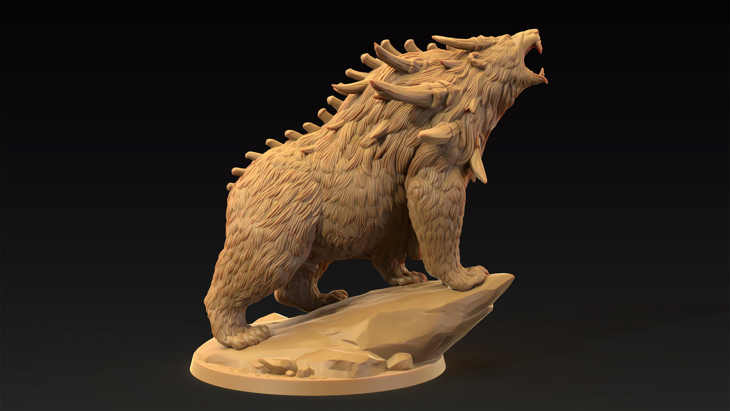 Dire Bear | Dragon Trappers Lodge | Journey Through The Direlands | 32mm Scale Resin Printed Tabletop RPG Figure For DND