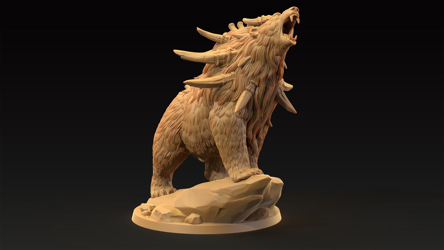 Dire Bear | Dragon Trappers Lodge | Journey Through The Direlands | 32mm Scale Resin Printed Tabletop RPG Figure For DND