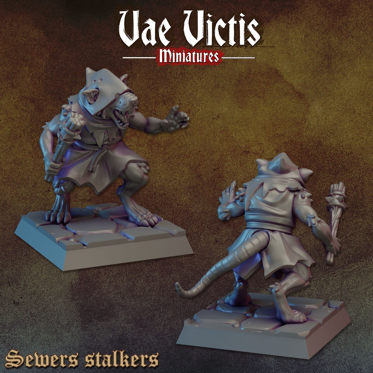 Ratfolk Warband Set | Vae Victis Miniatures | 32mm Scale Resin Printed Tabletop RPG Figures for Tabletop Roleplaying or Wargaming