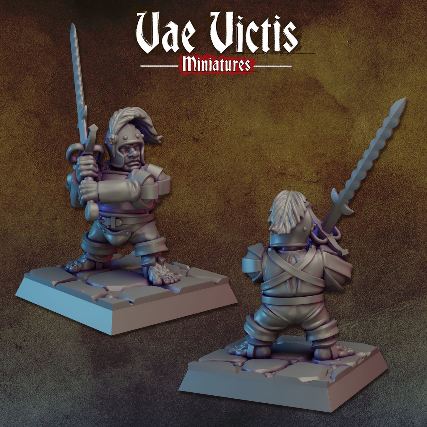Halfling Elite Set | Vae Victis Miniatures | 32mm Scale Resin Printed Tabletop RPG Figures for Tabletop Roleplaying or Wargaming
