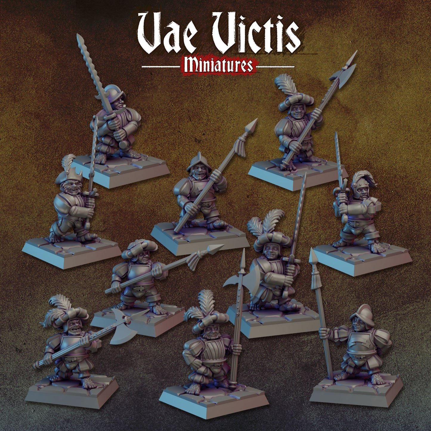 Halfling Elite Set | Vae Victis Miniatures | 32mm Scale Resin Printed Tabletop RPG Figures for Tabletop Roleplaying or Wargaming